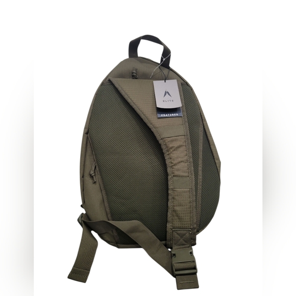 Men's Olive Green Crossbody Bag - Picture 2 of 3